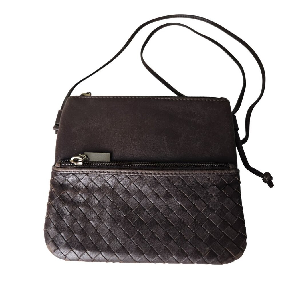 Handmade Leather Bag from Leather School of Florence, Dark Brown, High Quality
